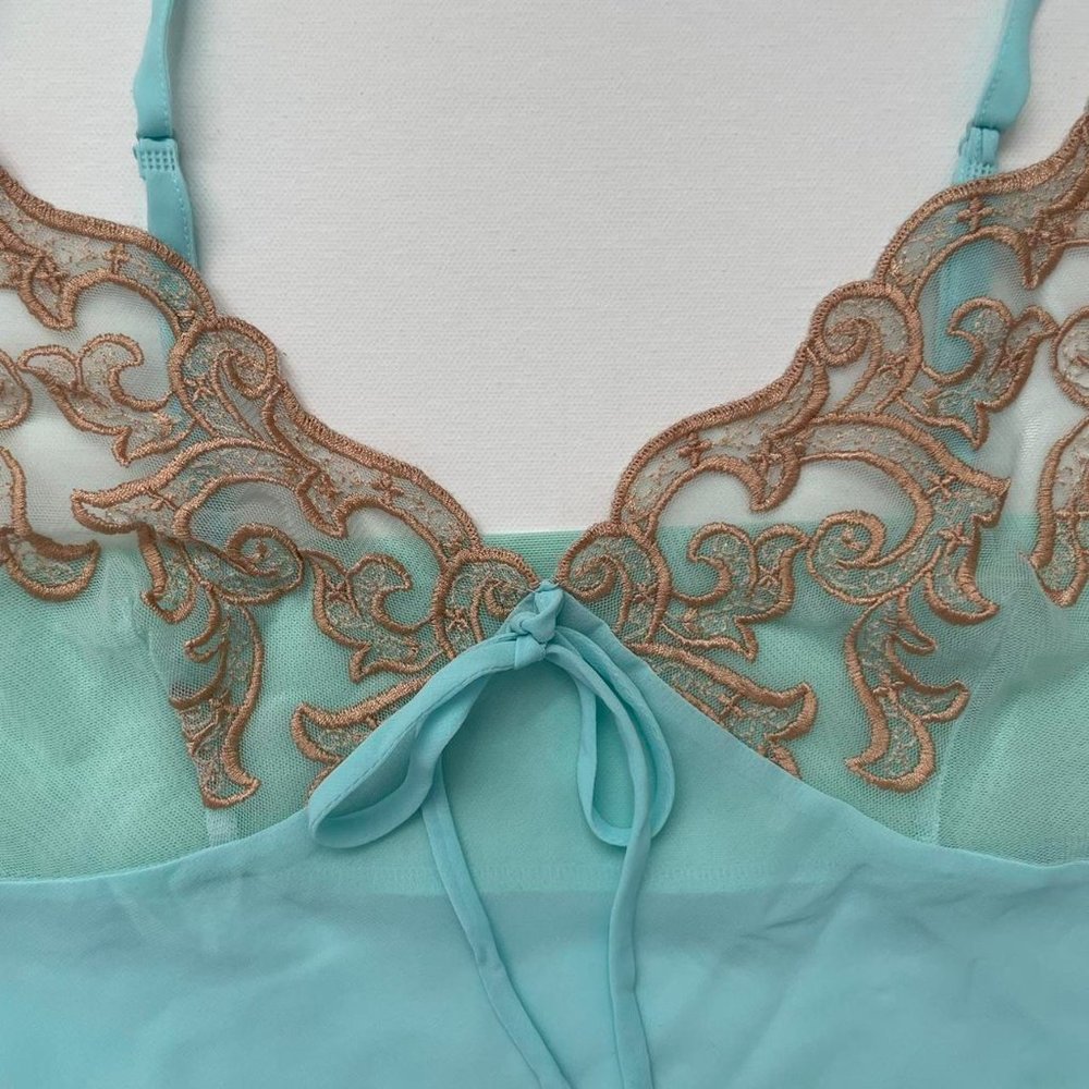 Blue Sheer Cami with Gold - Picture 3 of 3